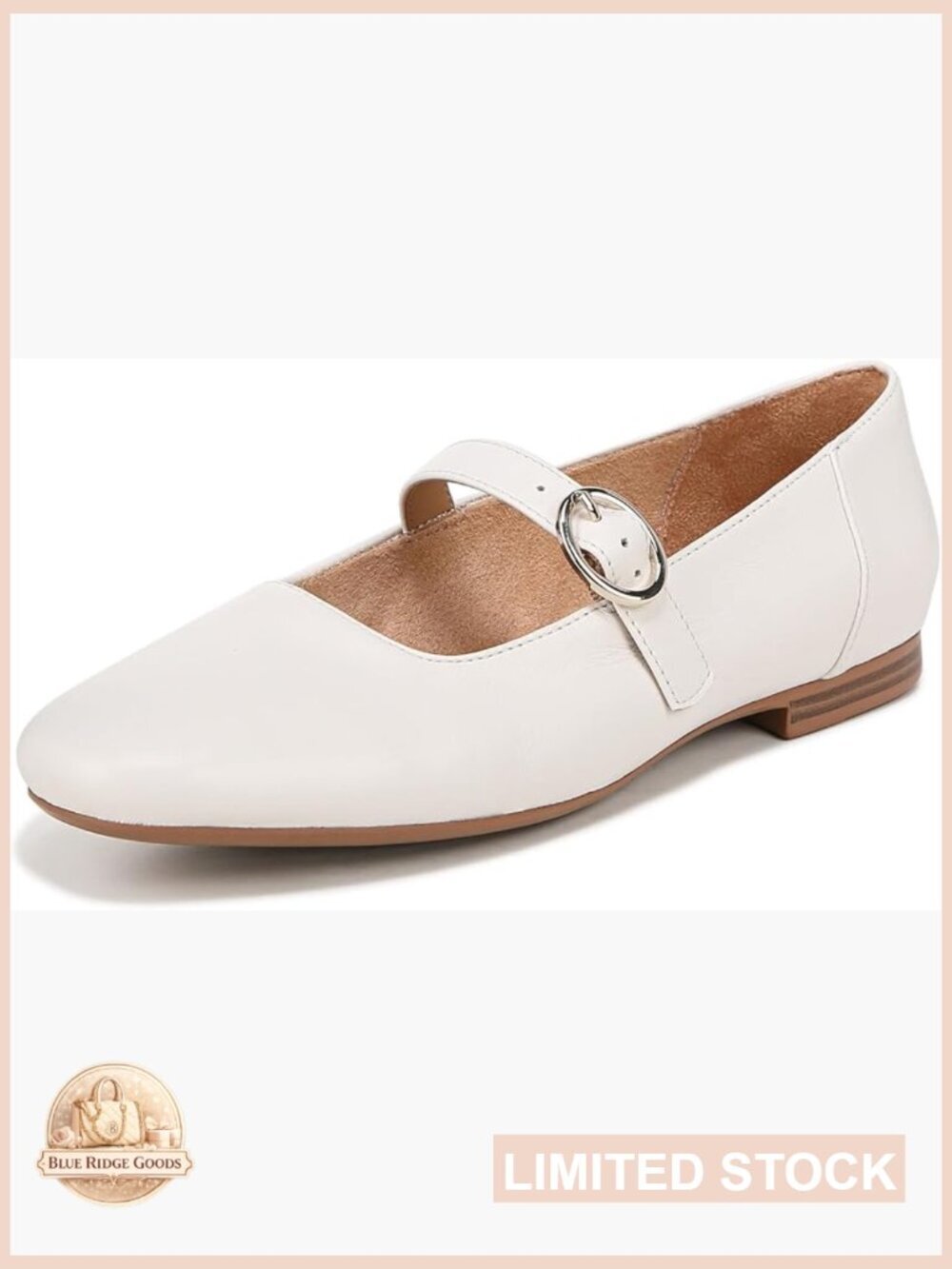Classic Mary Jane Flats with Adjustable Buckle - Round Toe